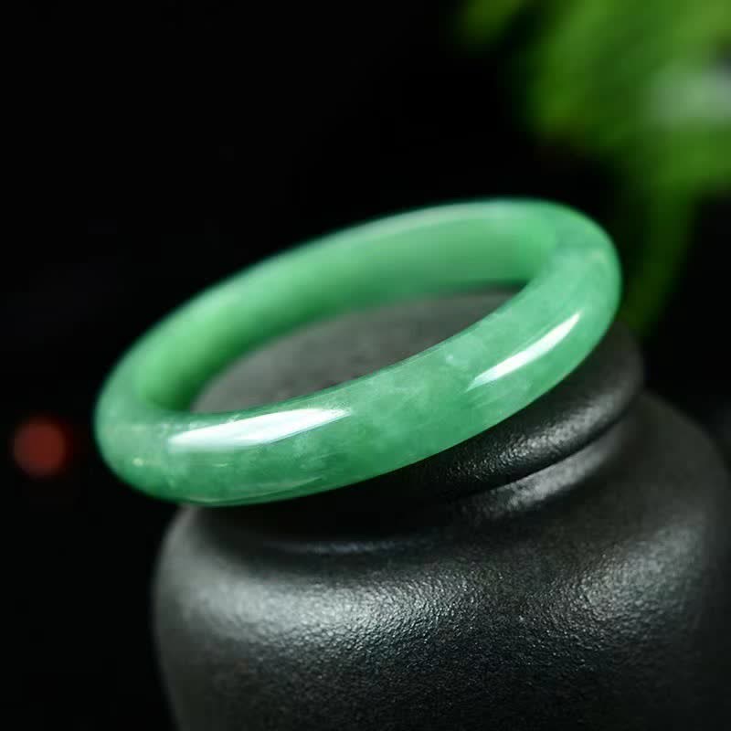 Buddha Stones翡翠 ヒーリング 豊かさ守護ブレスレットバングル