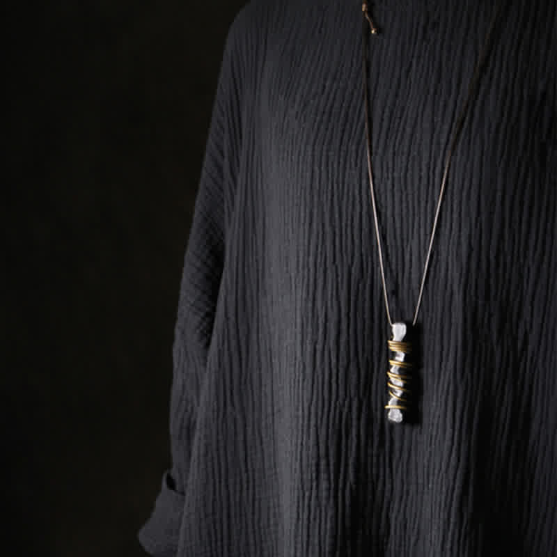 Buddha Stonesチベット黒檀銅 バランス 平和 ネックレス ペンダント - image 12