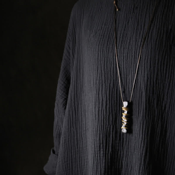 Buddha Stonesチベット黒檀銅 バランス 平和 ネックレス ペンダント - image 12