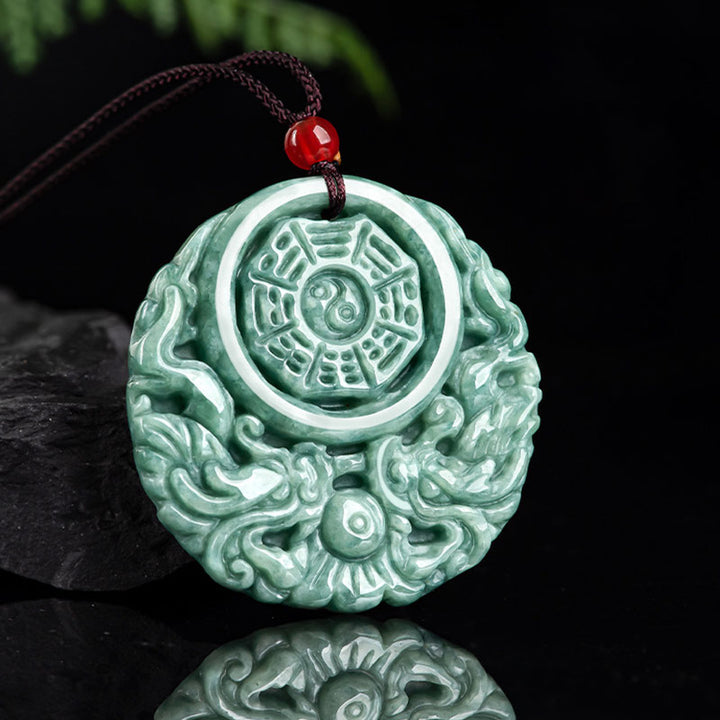 Buddha Stones龍翡翠陰陽バランスネックレスペンダント - image 5
