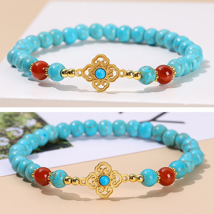 Buddha Stonesターコイズビーズ プロテクション バランスブレスレット