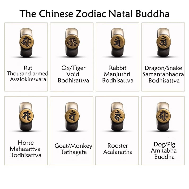Buddha Stonesハンドメイド チベット 925 スターリングシルバー十二支誕生仏ザキラム 富の守護女神 マルチカラー ロープ編みブレスレット