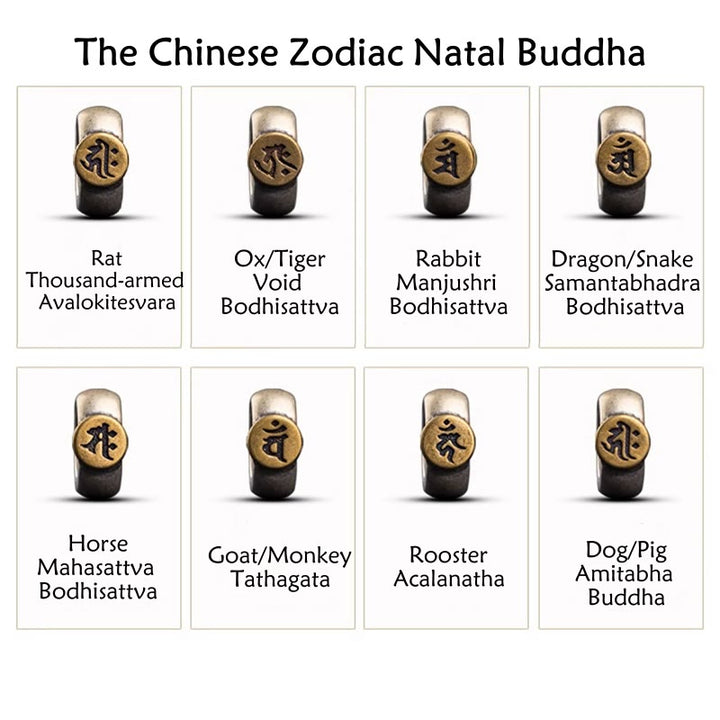 Buddha Stonesハンドメイド チベット 925 スターリングシルバー十二支誕生仏ザキラム 富の守護女神 マルチカラー ロープ編みブレスレット