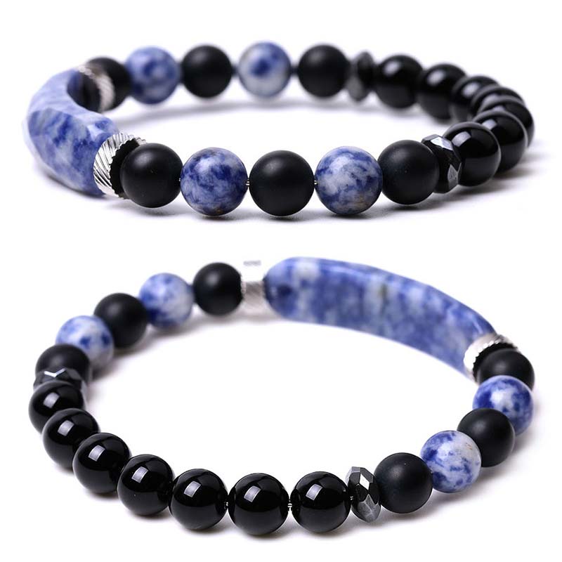 Buddha Stones天然クリスタルブルーアベンチュリンヒーリングブレスレット