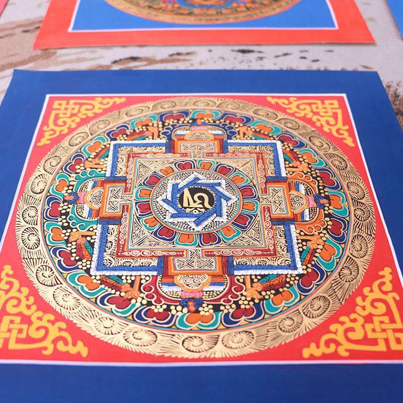 Buddha Stonesチベット 手作りタンカ 祝福の絵画 タンカ ブラインドボックス ランダムカラーパターン