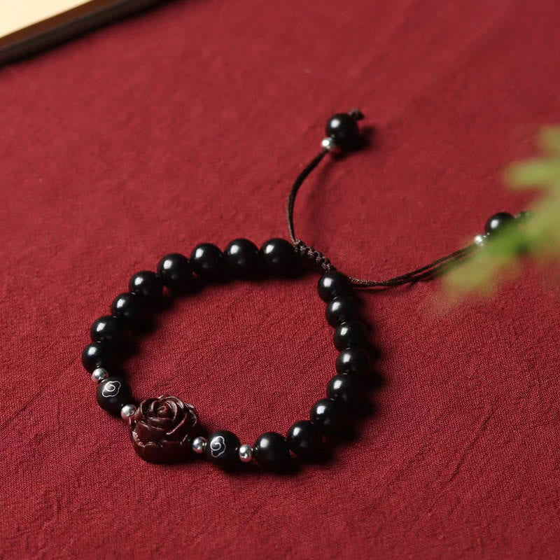 Buddha Stones小葉紫檀スースブレスレット - 小葉紫檀（邪気を払う♥守護） - image 1