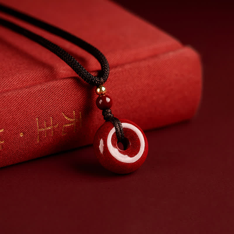 Buddha Stones辰砂 平和バックル 穏やかな祝福のネックレスペンダント