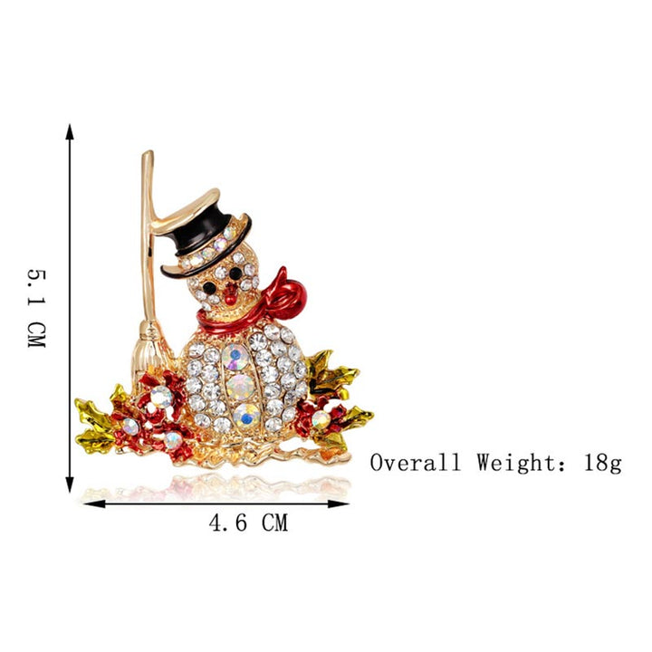 クリスマス マルチカラー ラインストーン クリスタル ブローチピン