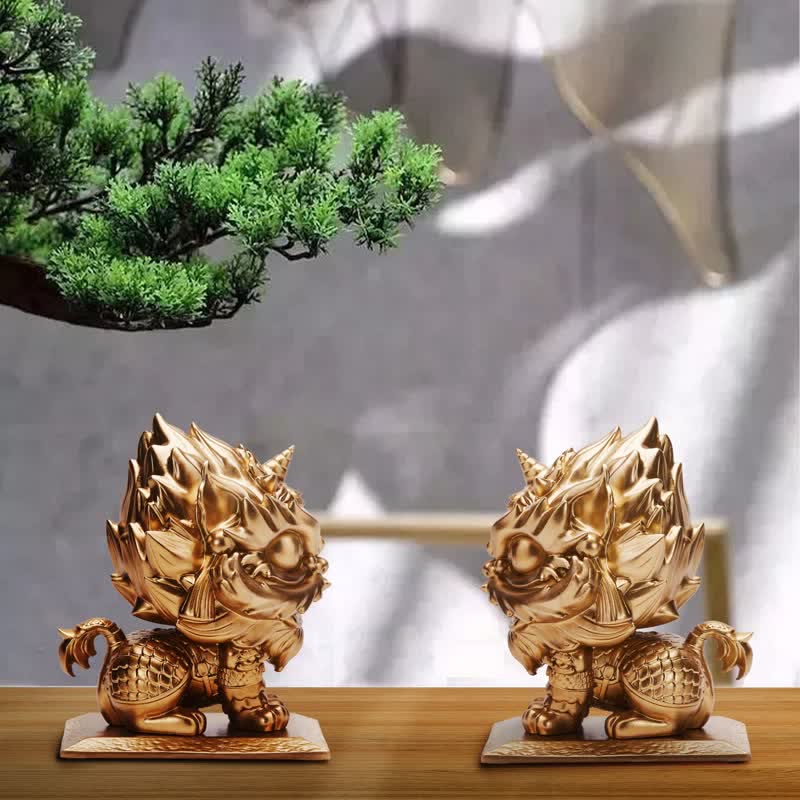 Buddha Stonesライオン像 強度樹脂製 ホームオフィス装飾 - image 0