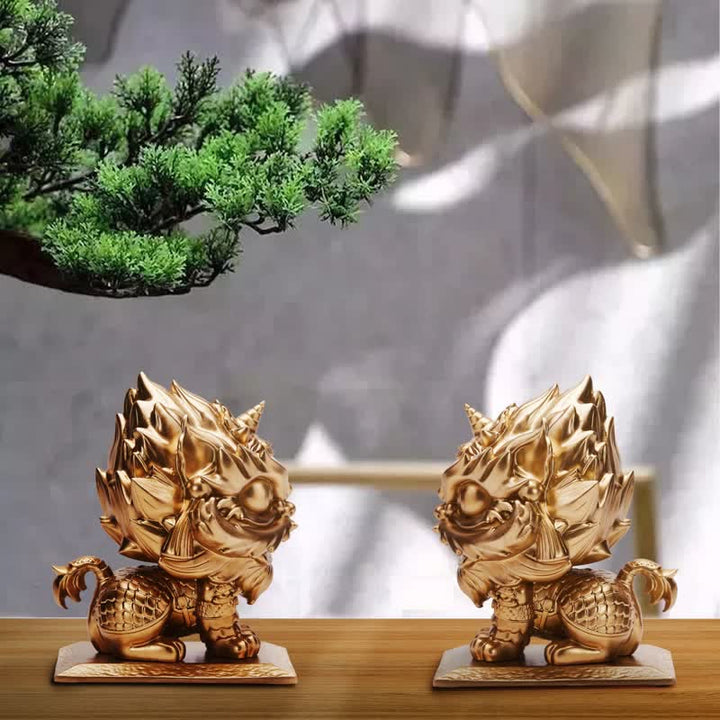 Buddha Stonesライオン像 強度樹脂製 ホームオフィス装飾 - image 0