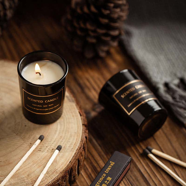 ブルーベルペアフリージアの香りの瞑想と祈りの香りのアロマセラピーソイワックスキャンドル - image 5