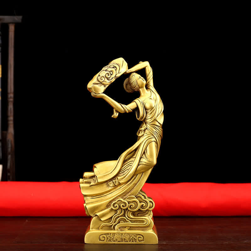 天守護菩薩女媧修造銅像装飾 - 11×8×27cm - image 0
