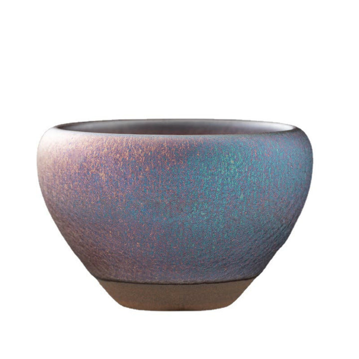 Buddha Stonesヴィンテージ 紫 レインボー 中国 Jianzhan 窯 磁器 ティーカップ カンフー ティーカップ