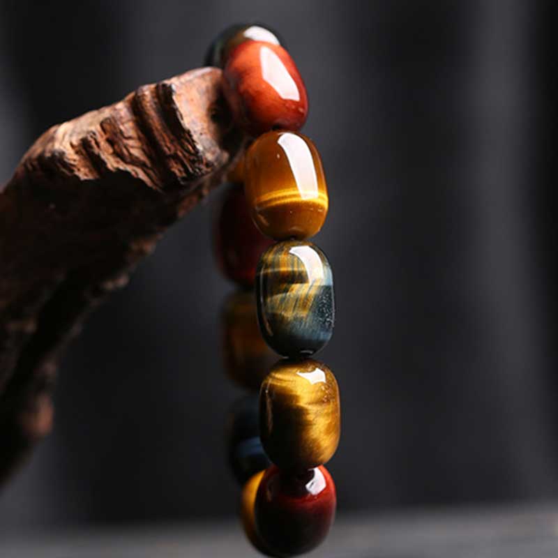 Buddha Stones天然タイガーアイヒーリングプロテクションブレスレット