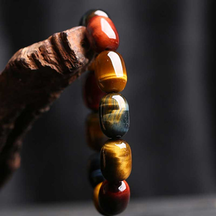 Buddha Stones天然タイガーアイヒーリングプロテクションブレスレット