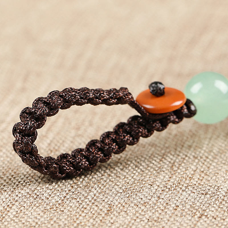 Buddha Stonesミニ小葉紫檀黒檀キャットラブリーキティピースキーチェーン電話吊り下げ装飾 - image 8