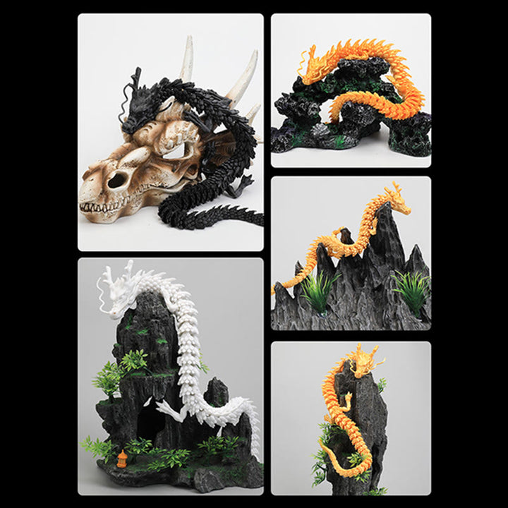 Buddha Stones風水龍光る3Dプリント龍幸運成功ホームデコレーション - image 8