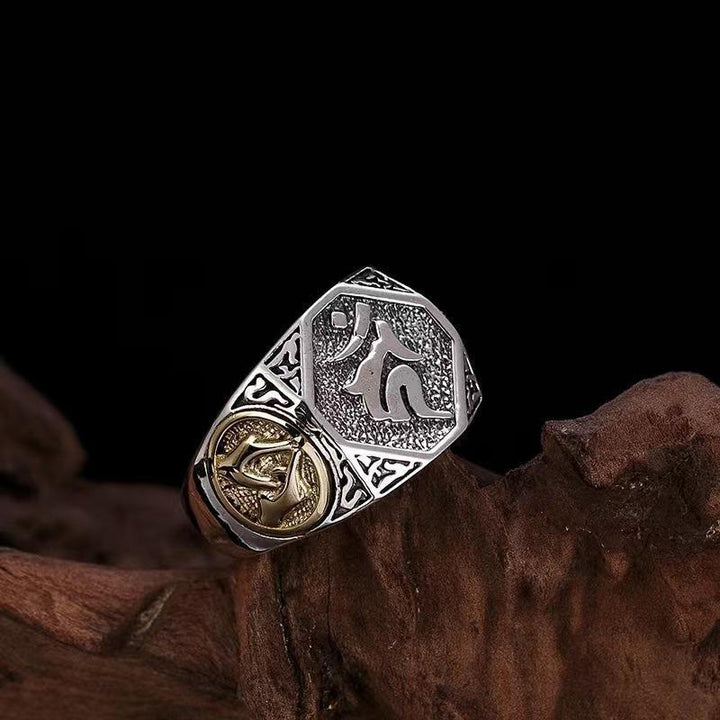 Buddha Stones925 スターリングシルバー サンスクリットデザイン 彫刻入り 保護 調節可能 リング