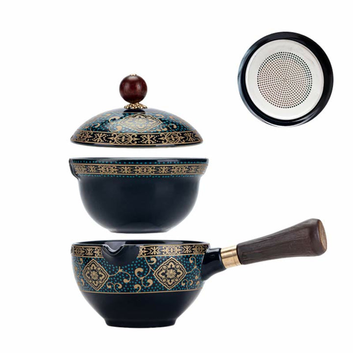 Buddha Stones中国功夫茶器デザイン 陶器ティーポット ポータブルギフトバッグ