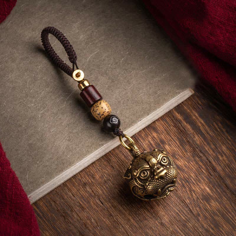 Buddha Stones富の銅製キーホルダー