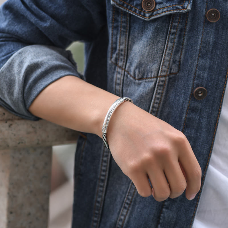 Buddha Stonesチベットオーム・マニ・パドメ・フム般若心経 清浄カフブレスレット - image 17