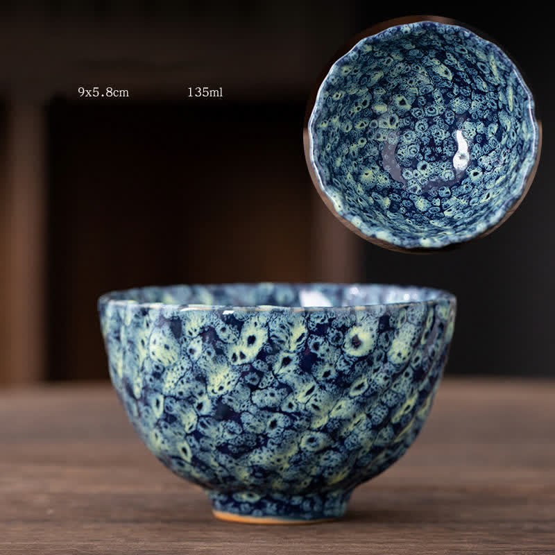 Buddha Stones桃の花模様 陶器 ティーカップ 花 ティーカップ
