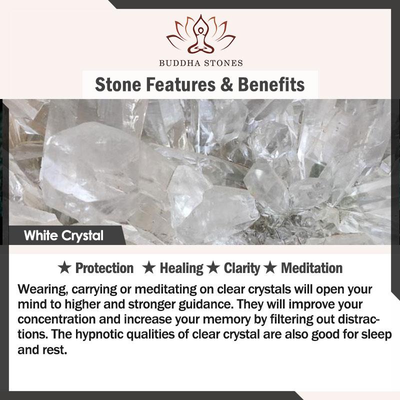 Buddha Stones 天然石クォーツ ヒーリングブレスレット