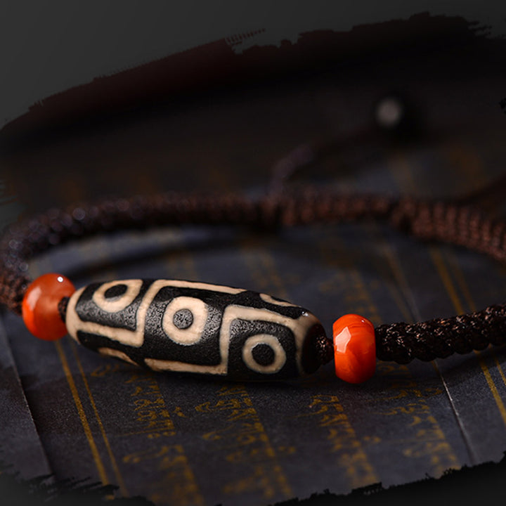 Buddha Stonesチベット九眼ビーズ繁栄紐ブレスレット