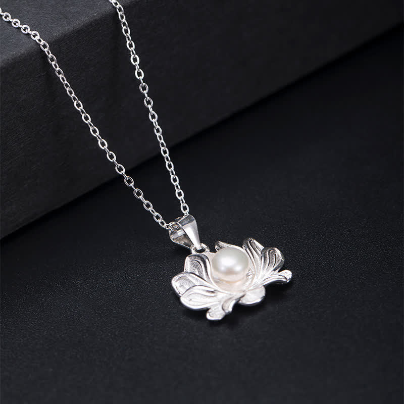 Buddha Stones925スターリングシルバー ロータスフラワーパール ウェルスネックレスペンダント - image 6