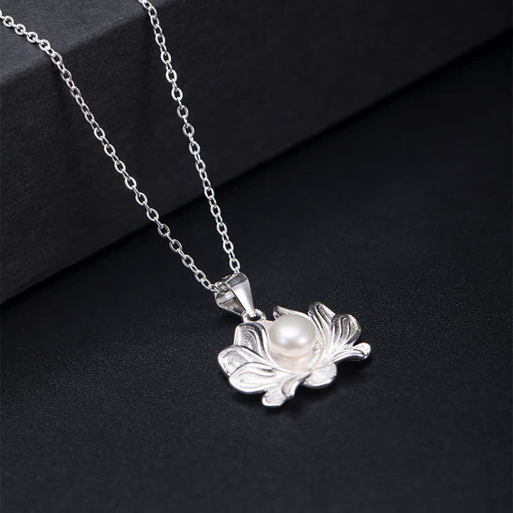 Buddha Stones925スターリングシルバー ロータスフラワーパール ウェルスネックレスペンダント - image 6