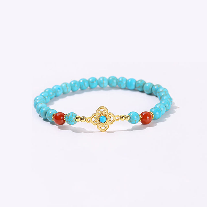 Buddha Stonesターコイズビーズ プロテクション バランスブレスレット