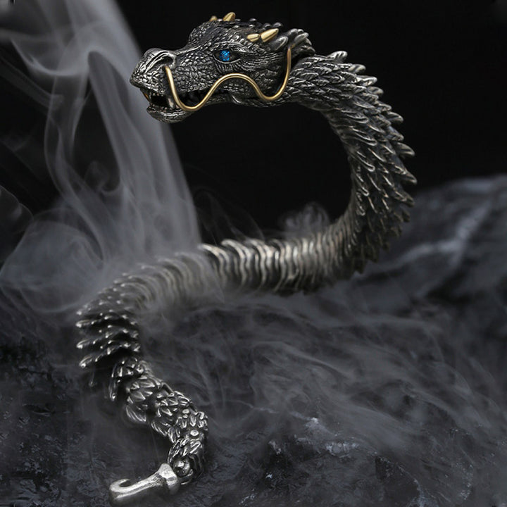 Buddha Stones北欧 ドラゴン ハンドメイド お守り 幸運 保護 チェーン ブレスレット