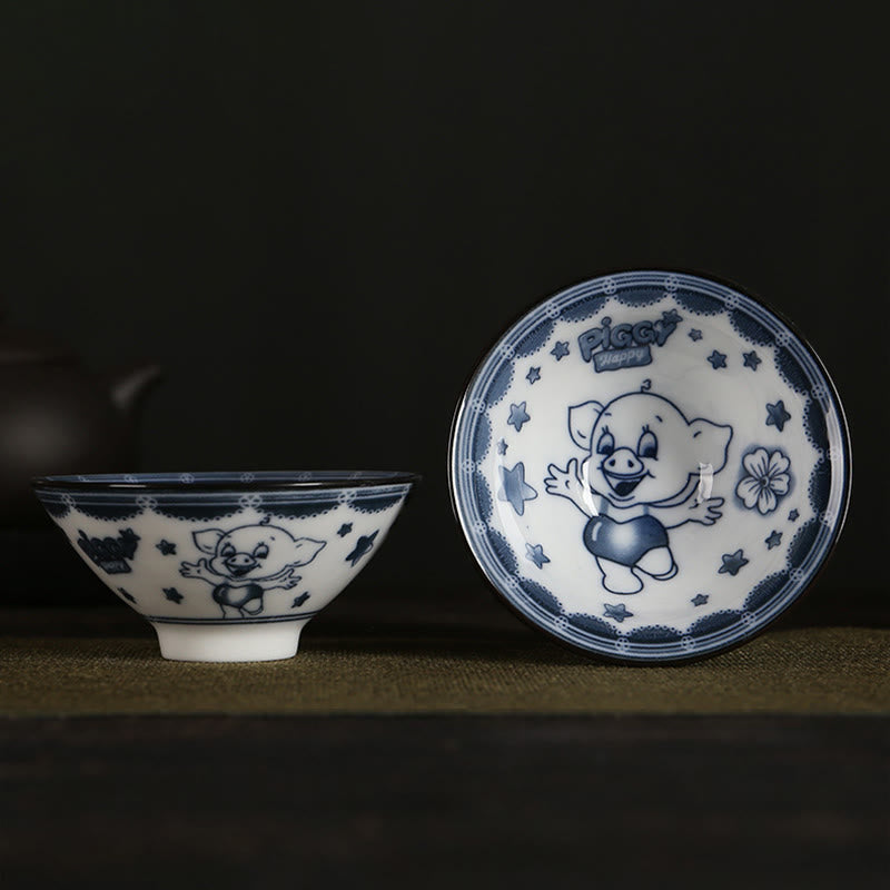 Buddha Stones、花、フーキャラクター、山、蓮、桜、陶器のティーカップ、カンフーティーカップ