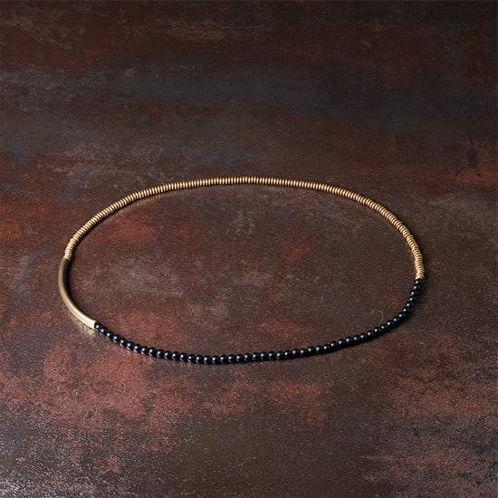 Buddha Stonesチベット瑪瑙石 銅製 守護 トリプルラップブレスレット