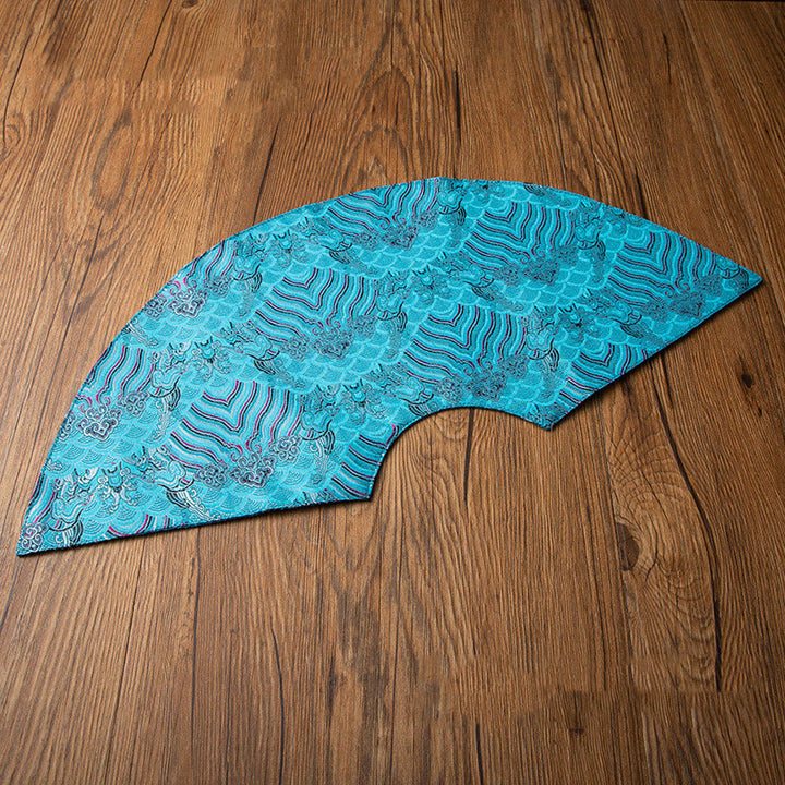 Buddha Stonesヴィンテージ海波竹梅刺繍カップマットパッドティーカップコースターカンフーティーマット