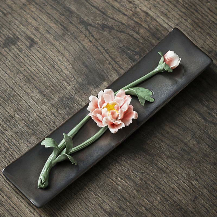 Buddha Stones蓮 牡丹 バラの花 陶器 スピリチュアル 香炉