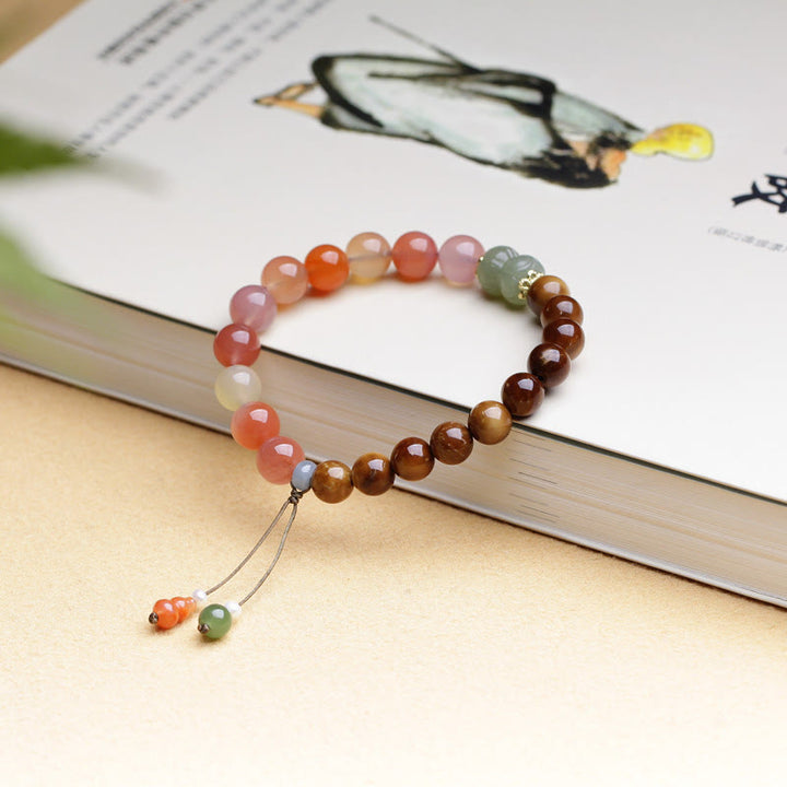 Buddha Stonesクカシード 燕元瑪瑙 和田翡翠 富貴守護ブレスレット