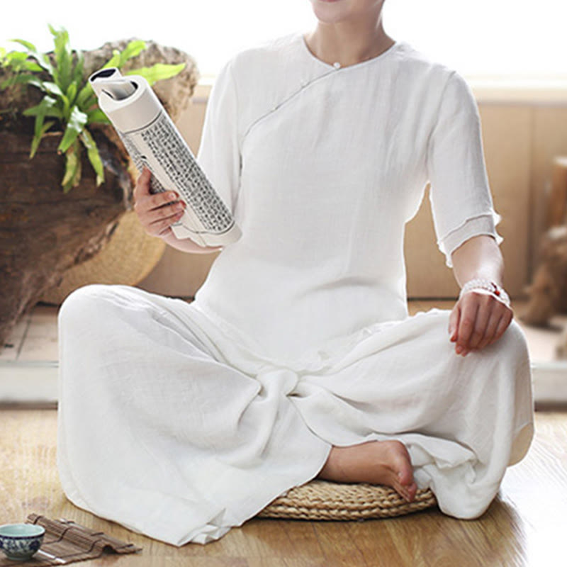 Buddha Stonesヴィンテージ ヨガ 禅 祈り スピリチュアル 瞑想 練習 無地 衣類 レディース セット