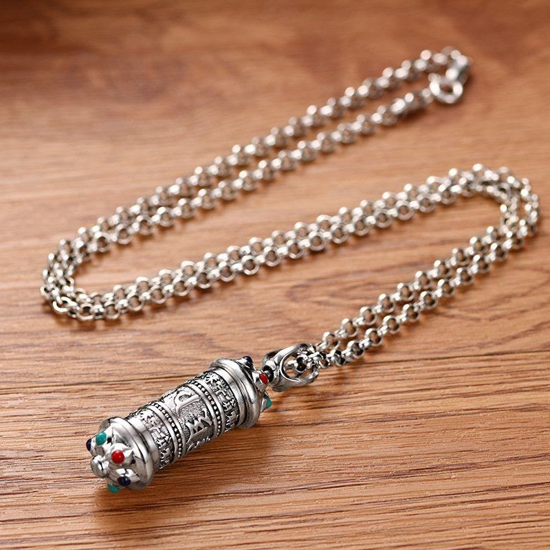 Buddha Stonesチベットオーム・マニ・パドメ・フムフォーカス ネックレス ペンダント - image 3