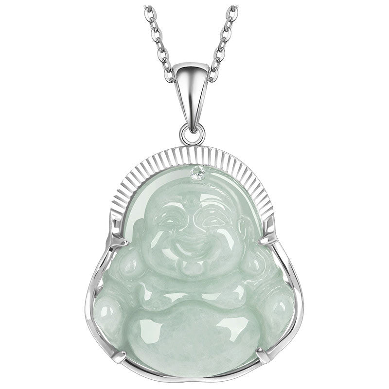 Buddha Stones925スターリングシルバー 笑う仏陀 翡翠 幸運 穏やか ネックレス チェーン ペンダント - image 6