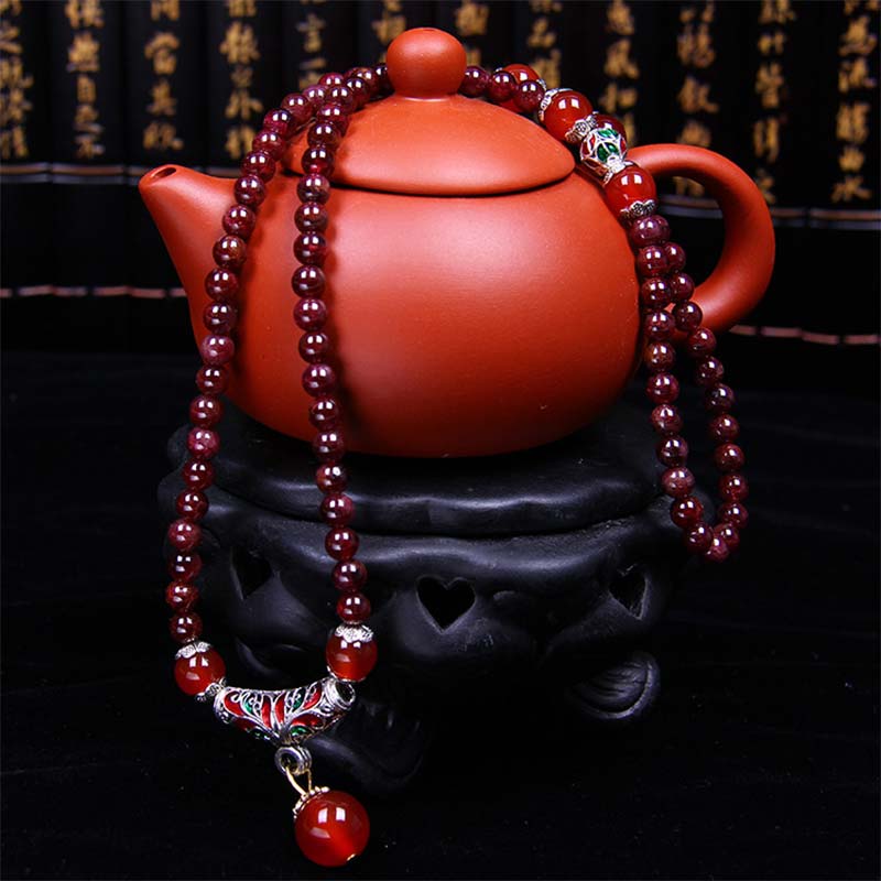ガーネット 赤瑪瑙 祝福 ヒーリング ブレスレット ネックレス ペンダント 天然石 開運 守護 | Buddha Stones
