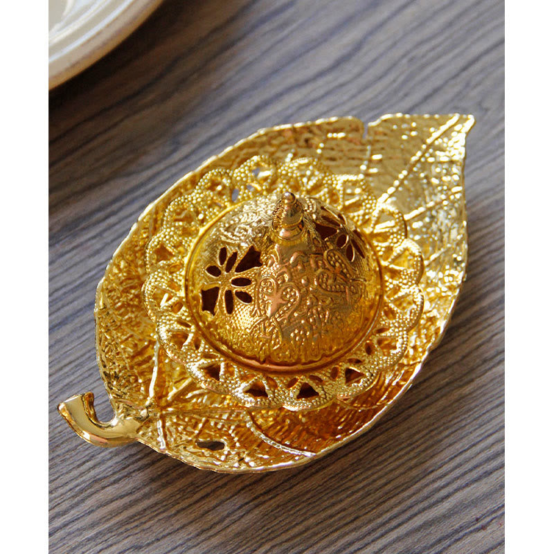 チベットの金箔ミニコースター瞑想用香炉