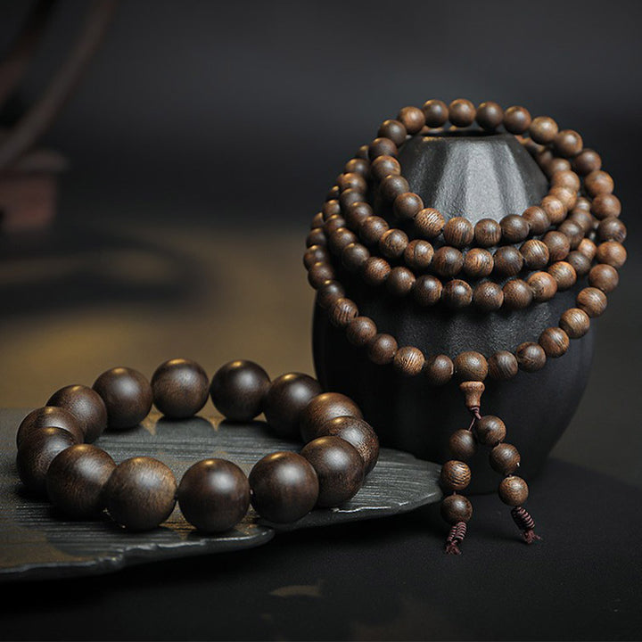 Buddha Stones 108Mala沈香 平和 強さ 穏やか ブレスレット