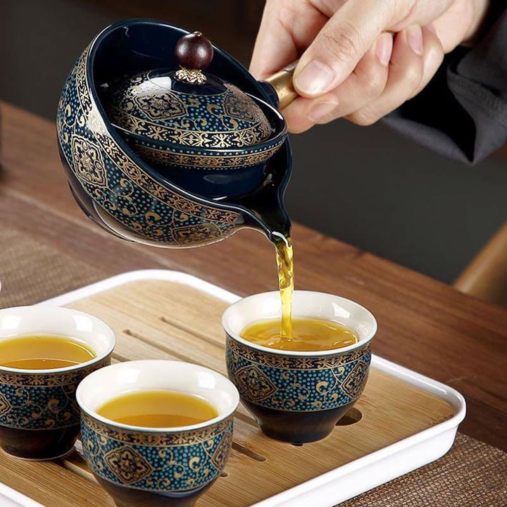 Buddha Stones中国功夫茶器デザイン 陶器ティーポット ポータブルギフトバッグ