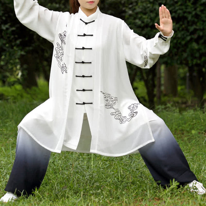 Buddha Stones縁起の良い雲 グラデーション 瞑想 祈り スピリチュアル 禅 太極拳 気功 練習 女性用 服 セット