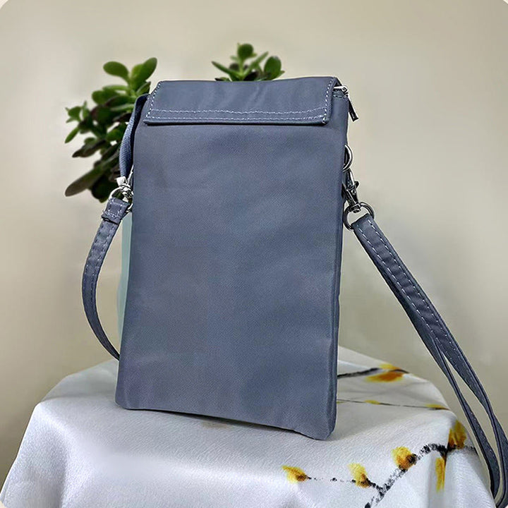 Buddha Stones防水ハンドメイド刺繍蓮の花クロスボディバッグショルダーバッグ携帯電話バッグ