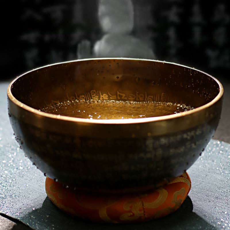 スートラシンギングボウル　ヒーリングと瞑想のための手作りポジティブエネルギーサウンドボウルセット - image 3