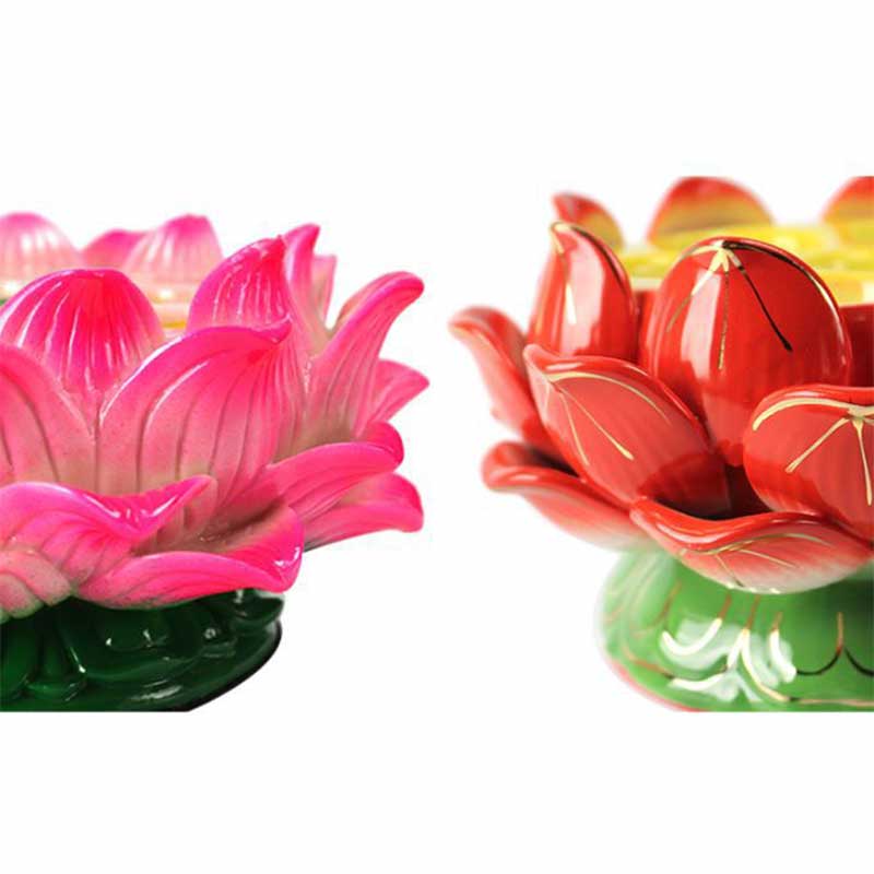 Buddha Stones瞑想 祈り 祭壇 蓮の花 キャンドルホルダー 仏教寺院の儀式用アイテム