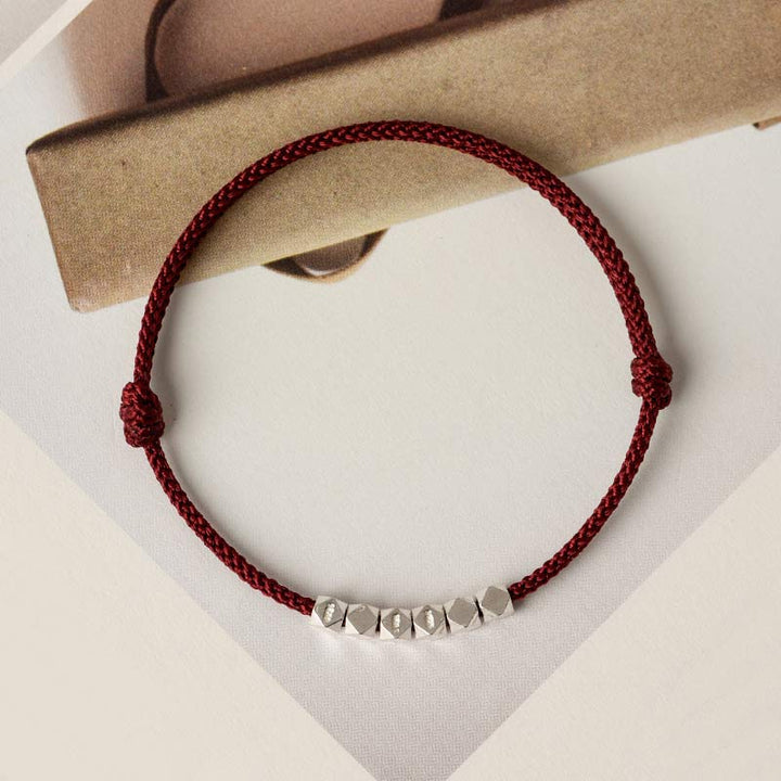 Buddha Stones925 スターリングシルバー レッドストリング ブレイドブレスレット アンクレット