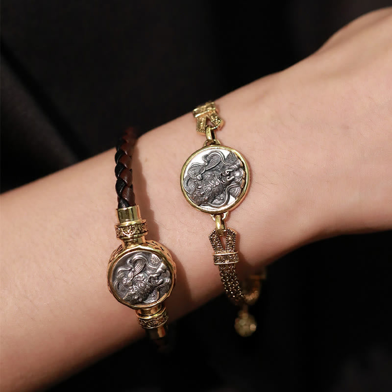 Buddha Stonesチベット 925 スターリングシルバー ザキラム 富の女神 祝福 保護ブレスレット